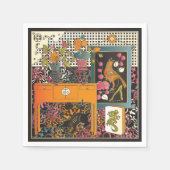 Mah Jongg Orange Serviette (Vorderseite)