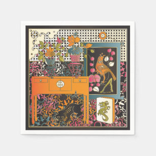 Mah Jongg Orange Serviette