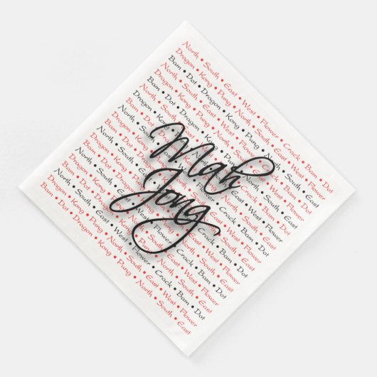 Mah Jongg Paper Napkins Serviette (Ecke)