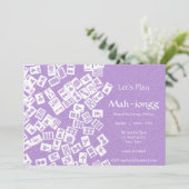 Mah-Jongg-Party Einladung (Stehend Vorderseite)