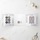 Mah Jongg Patterns Trifold Card Dreifach Gefaltete Karte (Innenseite)