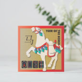 Mah Jongg Pferdeflachkarte Karte (Stehend Vorderseite)