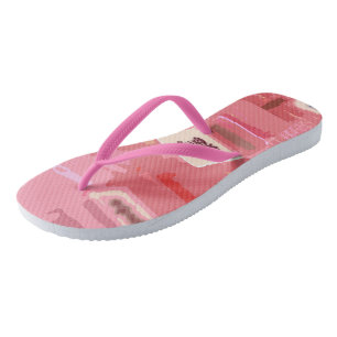 Mah Jongg Pink Flip Flops Badesandalen