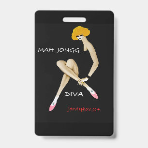 Mah Jongg-Plastikabzeichen Ausweis