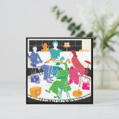 Mah Jongg Polka-Dots Flat Card Karte (Stehend Vorderseite)