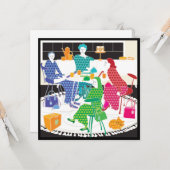 Mah Jongg Polka-Dots Flat Card Karte (Vorderseite/Rückseite Beispiel)