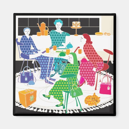 Mah Jongg Polka-Dots Magnet (Vorne)