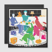 Mah Jongg Polka-Dots Magnet Card (Vorne/Hinten)