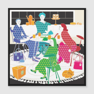 Mah Jongg Polka-Dots Magnet Card