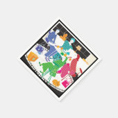 Mah Jongg Polka-Dots Napkins Serviette (Ecke)