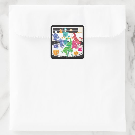 Mah Jongg Polka-Dots Stickers (Tasche)