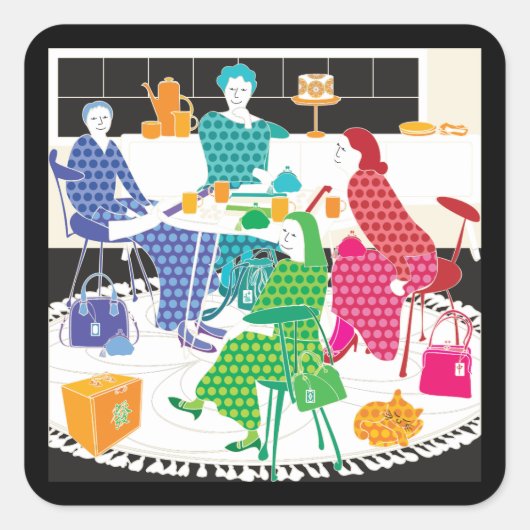 Mah Jongg Polka-Dots Stickers (Vorderseite)