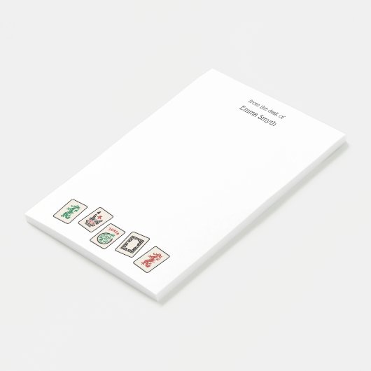 Mah Jongg Post-It Notes Klebezettel (angewinkelt)