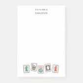 Mah Jongg Post-It Notes Post-it Klebezettel (Vorderseite)