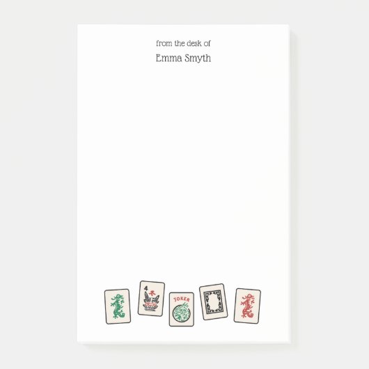 Mah Jongg Post-It Notes Post-it Klebezettel (Vorderseite)