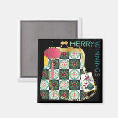 Mah Jongg Purse Holiday Magnet (Vorderseite/Rückseite)