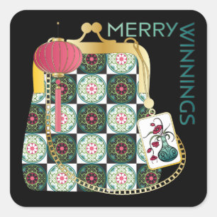Mah Jongg Purse Holiday Stickers