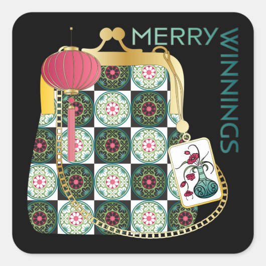 Mah Jongg Purse Holiday Stickers (Vorderseite)