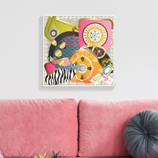 Mah Jongg Purses Leinwanddruck (Insitu (Wohnzimmer))