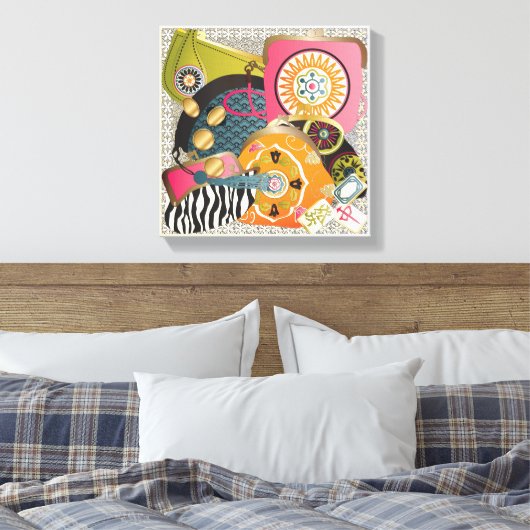 Mah Jongg Purses Leinwanddruck (Insitu (Schlafzimmer))