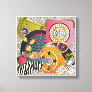 Mah Jongg Purses Leinwanddruck