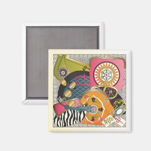 Mah Jongg Purses Magnet (Vorderseite/Rückseite)