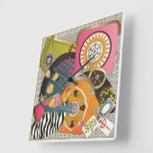 Mah Jongg Purses Quadratische Wanduhr (Winkel)