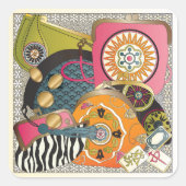 Mah Jongg Purses Quadratischer Aufkleber (Vorderseite)