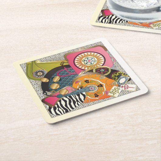 Mah Jongg Purses Rechteckiger Pappuntersetzer (angewinkelt)