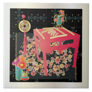 Mah Jongg Red Fliese