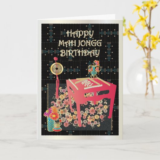 Mah Jongg Red Karte (Gelbe Blume)