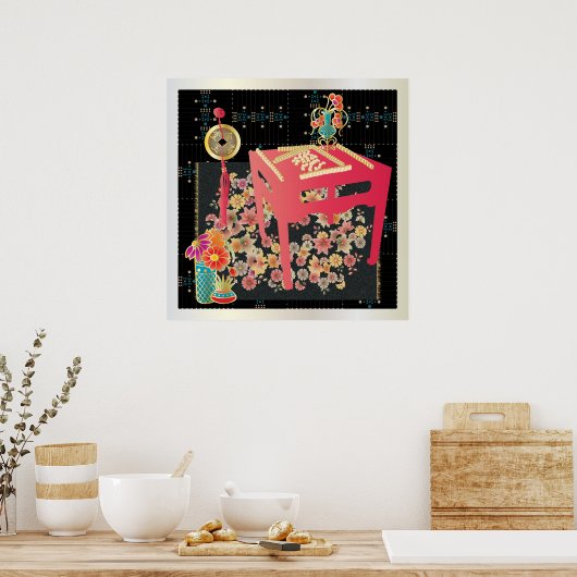 Mah Jongg Red Poster (Küche)