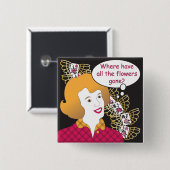 Mah Jongg Redewendungen Blume Button (Vorne & Hinten)