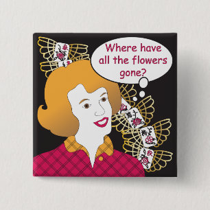 Mah Jongg Redewendungen Blume Button