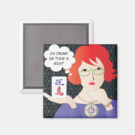 Mah Jongg Redewendungen Cracks Magnet (Vorderseite/Rückseite)