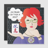 Mah Jongg Redewendungen Cracks Magnet Card (Vorne/Hinten)