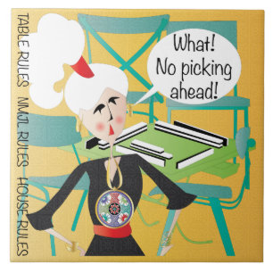 Mah Jongg-Redewendungen, die sich vorspringen Fliese