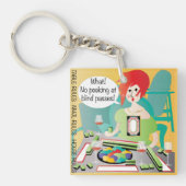 Mah Jongg Redewendungen Flüchtige Blick Pass Schlüsselanhänger (Vorderseite)