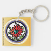 Mah Jongg Redewendungen Flüchtige Blick Pass Schlüsselanhänger (Rückseite)