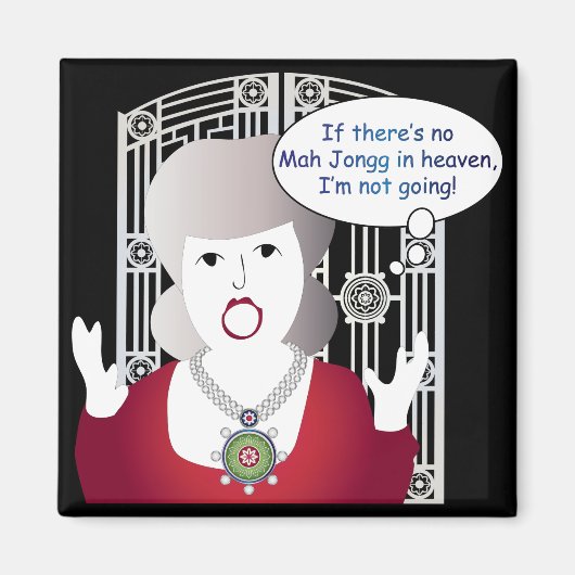 Mah Jongg Redewendungen Heaven Magnet (Vorne)