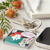 Mah Jongg Redewendungen Joker2 Schlüsselanhänger (Vorderseite rechts)