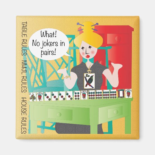 Mah Jongg Redewendungen Keine Joker Magnet (Vorne)