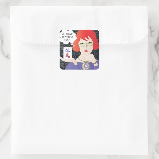 Mah Jongg Redewendungen knackt Stickers (Tasche)