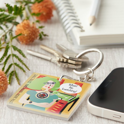 Mah Jongg Redewendungen Kvetching Schlüsselanhänger (Vorderseite rechts)