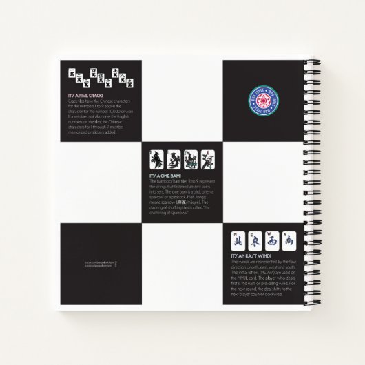 Mah Jongg Redewendungen Oh Liebes Notebook Notizblock (Rückseite)