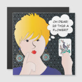 Mah Jongg Redewendungen One Bam Magnet Card (Vorne/Hinten)