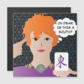 Mah Jongg Redewendungen Winds Magnet Card (Vorne/Hinten)