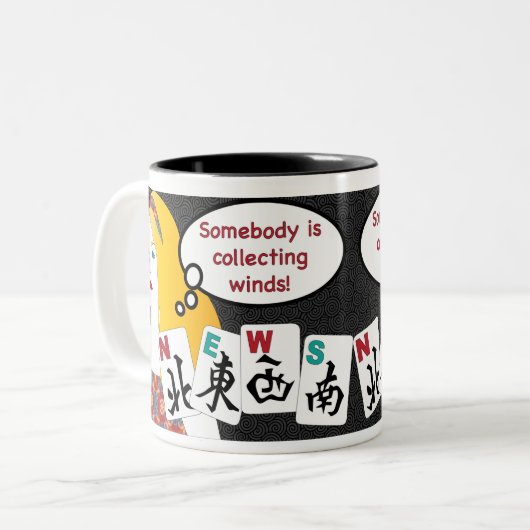 Mah Jongg Redewendungen Winds TASSE (Vorderseite Links)