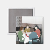 Mah Jongg Retro Magnet (Vorderseite/Rückseite)