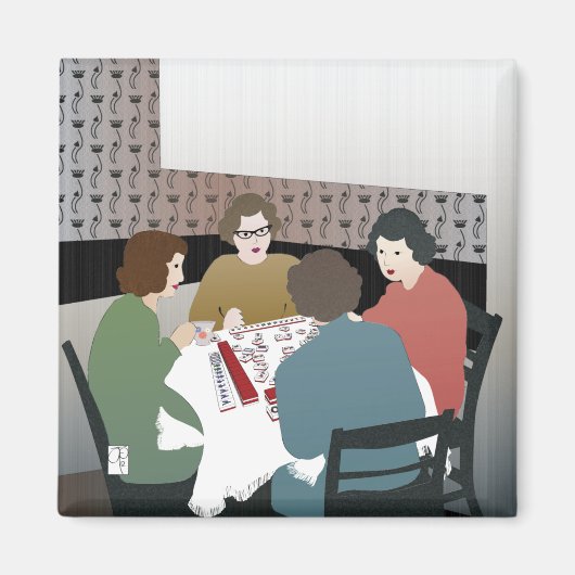 Mah Jongg Retro Magnet (Vorne)